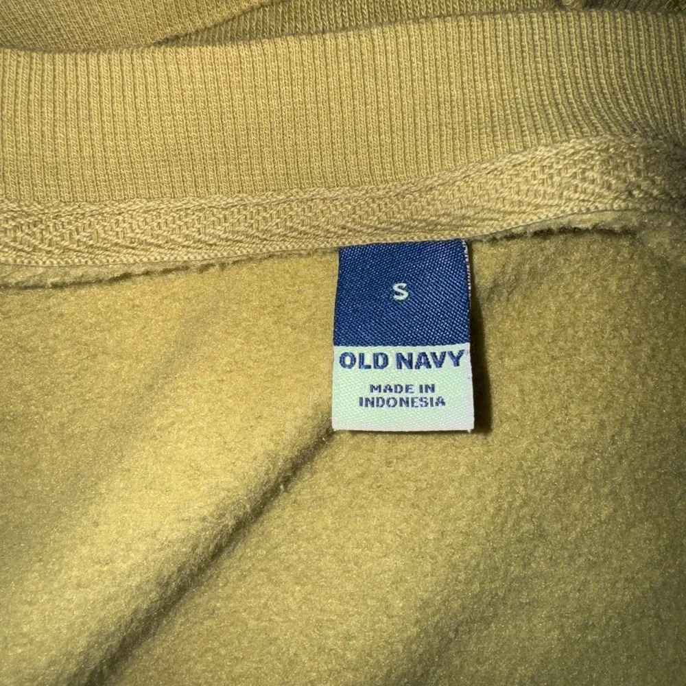 Olive Green Cropped Sweatshirt - Picture 3 of 3